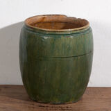 Ancient emerald green enamelled jar (circa 1820) #2