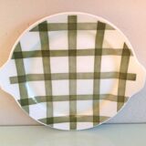 Plat à tarte Moulin des Loups modele Nappe vert / années 50-60