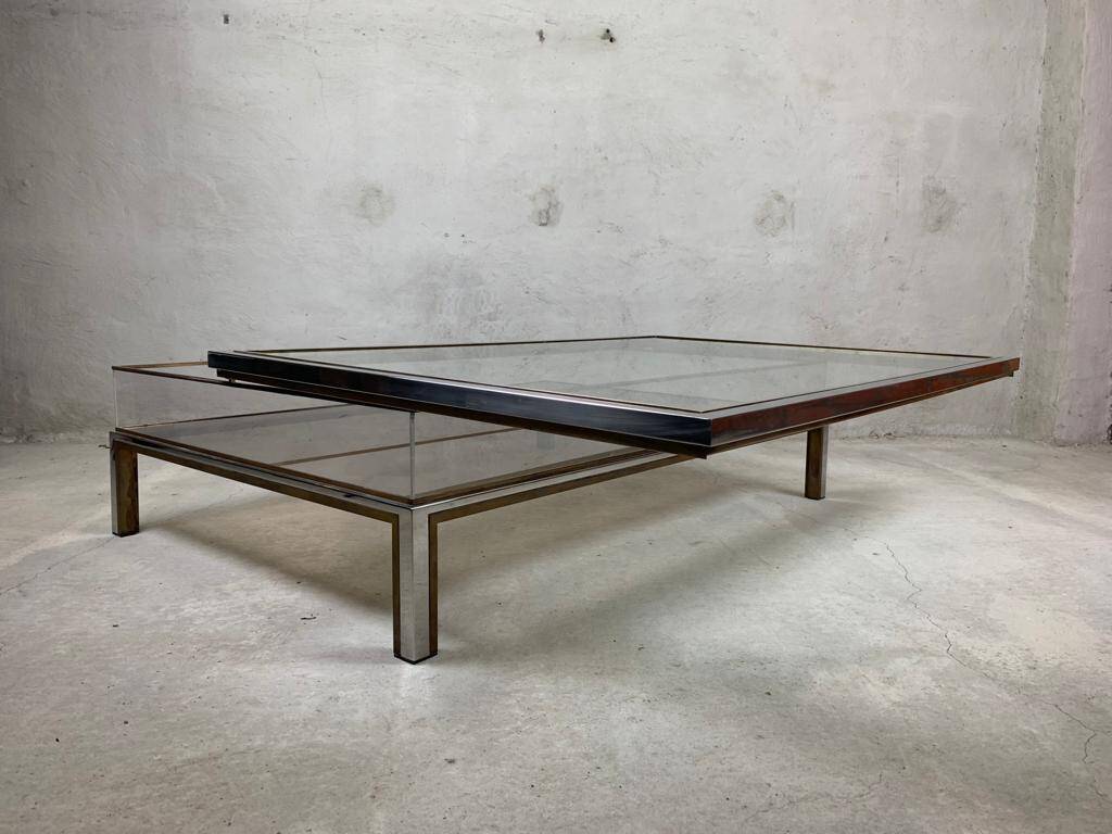 Sliding Top Coffee Table By Belgochrom, 1970s