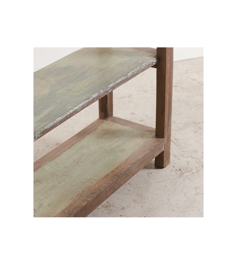 Vintage display case in natural wood