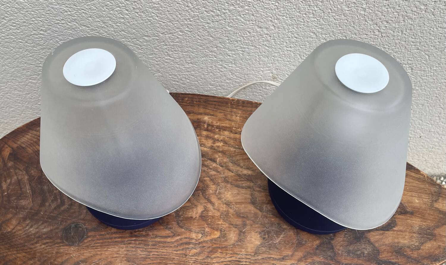 Pair of Murano mushroom lamps