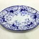 Creil and Montereau - Oval flat in faience model Flora