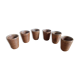Tasses ou verres en grès émaillée
