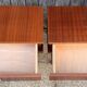 Pair of modernist bedside tables in wood, 1950s