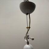 Large Black and White Murano Glass Light Pendant 1970’s