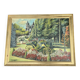 Tableau bouquet de fleurs style impressionniste cadre doré