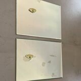 Set of 2 antique beveled mirrors 30x40cm