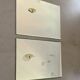 Set of 2 antique beveled mirrors 30x40cm