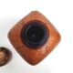 Vintage whisky decanter bottle glass and leather Havana color