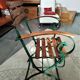 Fauteuil pour jardin d'hiver ou véranda, début 20éme teck et fer forgé