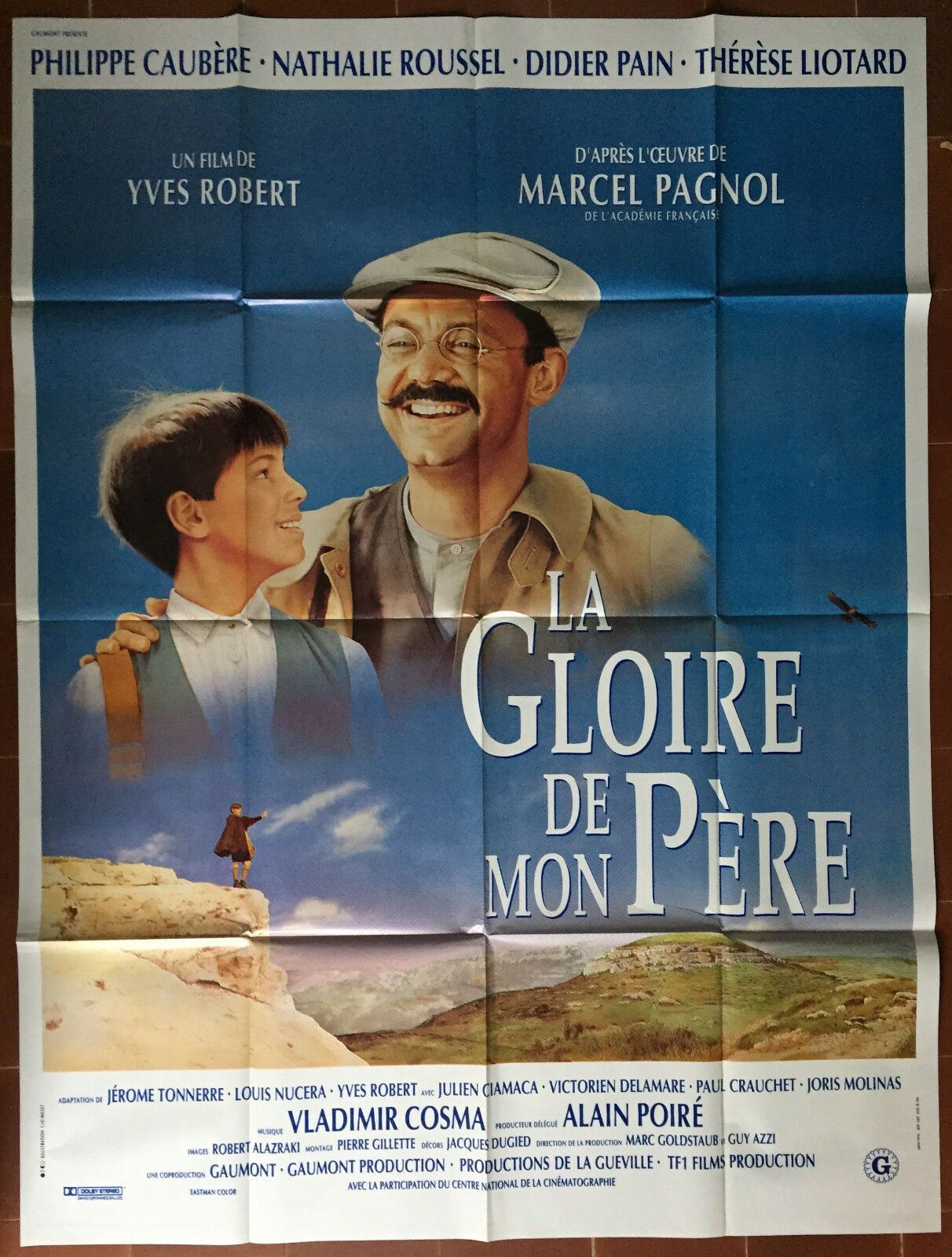 Original cinema poster "La Gloire de mon père" Yves Robert 120x160cm 1990