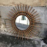 Rattan mirror