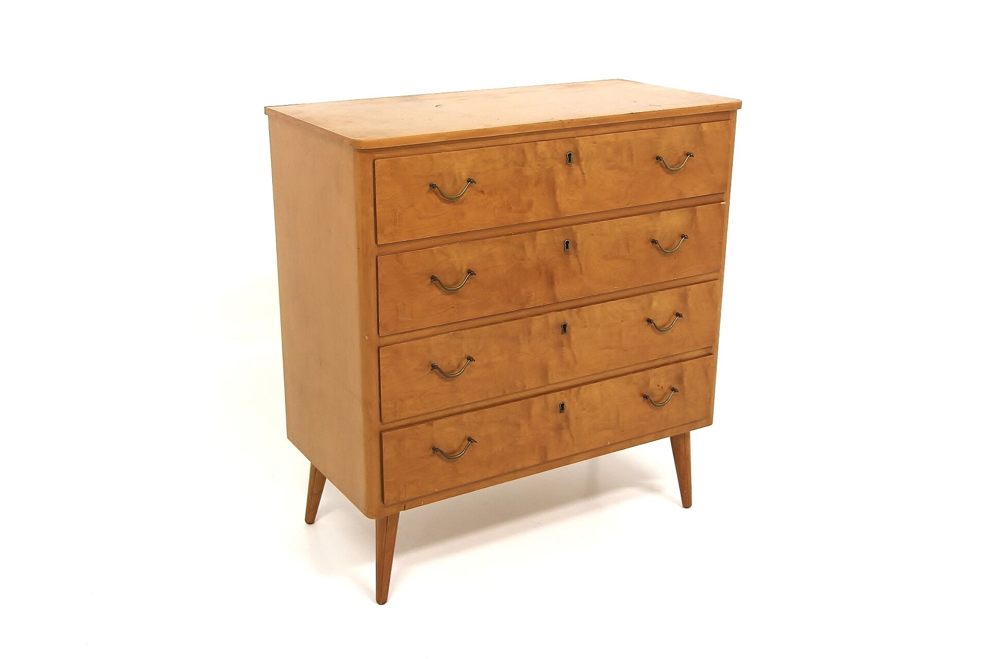 Scandinavian birch commode, Swedish modern, Sweden, 1940.