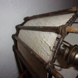 1960s rattan wall sconce