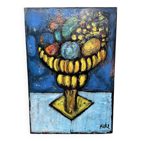 Tableau Simon Keitel Nature morte dlg de Chagall France 2000