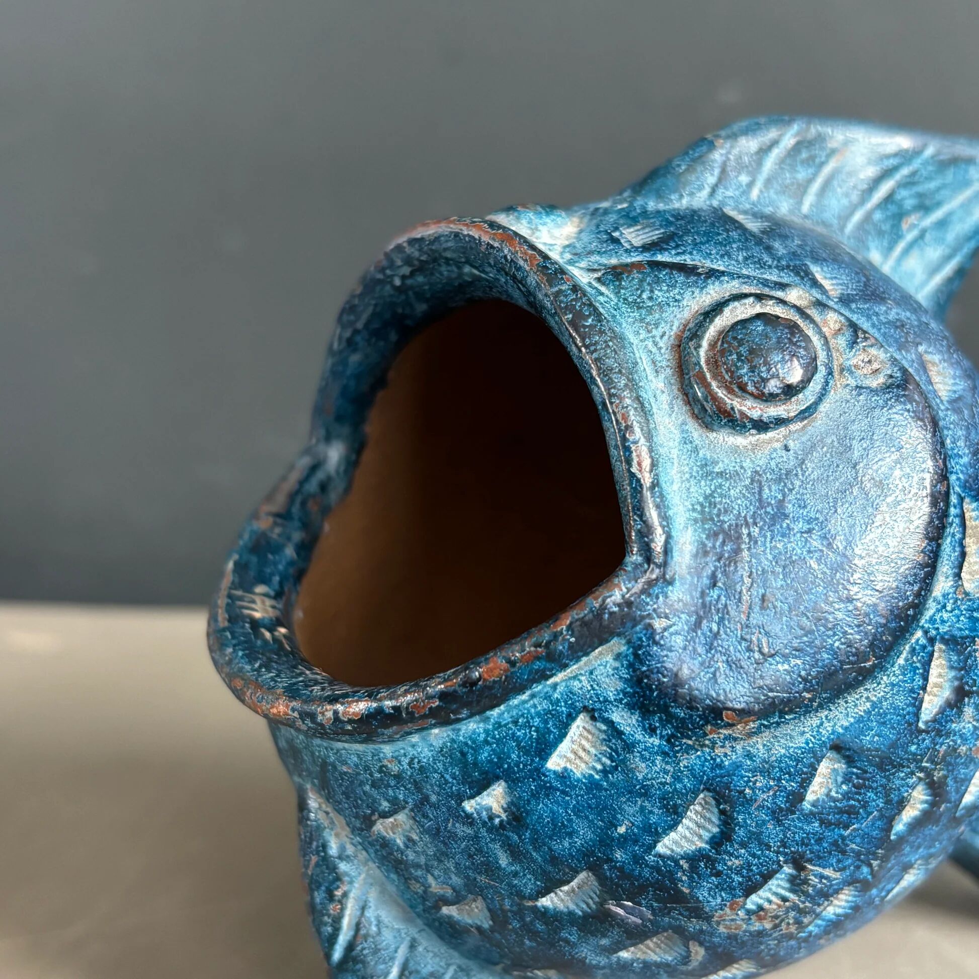 Vase - vintage ceramic fish ashtray
