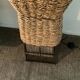 Vintage rattan and raffia floor lamp