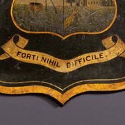 Antique 19thC English Hand Painted Essex Armorial Shield