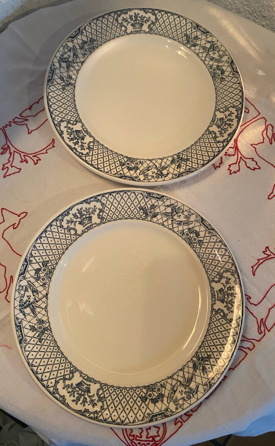 Set of 2 Mason's ironstone dinner plates