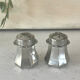 French pewter salt and pepper shakers set Etains du Manoir with origin