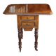Old bedside table with drop flaps furniture louis xvi style/19th century
