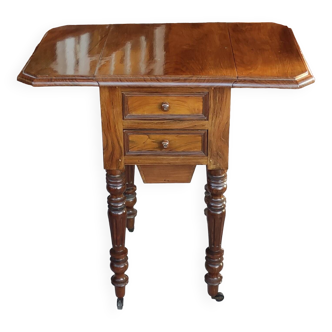 Ancien chevet à abattants meuble d appoint table style louis xvi/19 ème siècle