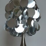 Table lamp silver lozenge and tulip foot, end of the years 70