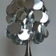 Table lamp silver lozenge and tulip foot, end of the years 70