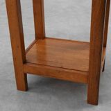 Set of 2 vintage nightstands in solid oak, France ca. 1960