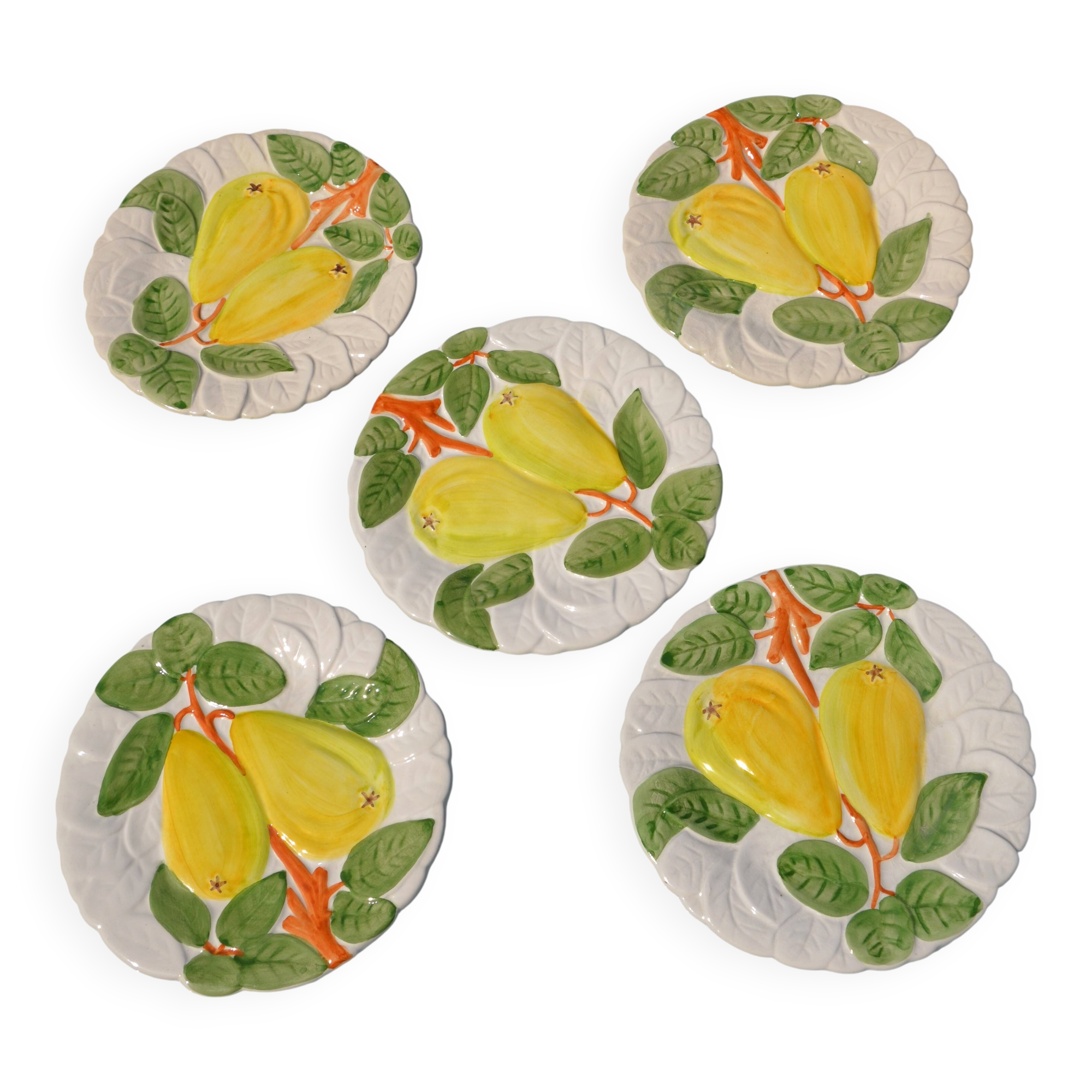 Dessert plates "lemon" in slipware