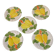 Dessert plates "lemon" in slipware