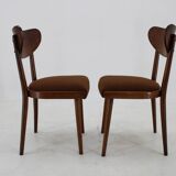 1950s Dining Beech Chairs in Boucle, Czechoslovakia
