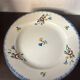 Set of 3 "didier" plates with floral decoration sarreguemines earthenware