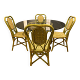 Rattan table and chairs