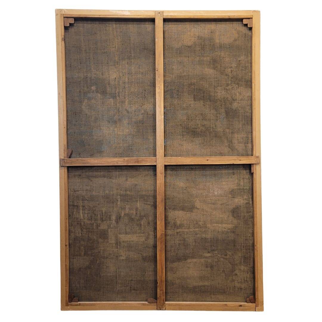 Watercolour on linen "Duel of Knights", French school, 18th century – France