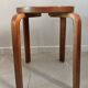 Pair of Artek stools model E60 (rare version with 4 legs), Alvar Aalto