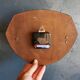Vintage formica clock octagonal silent wall pendulum "FFR black white ash"