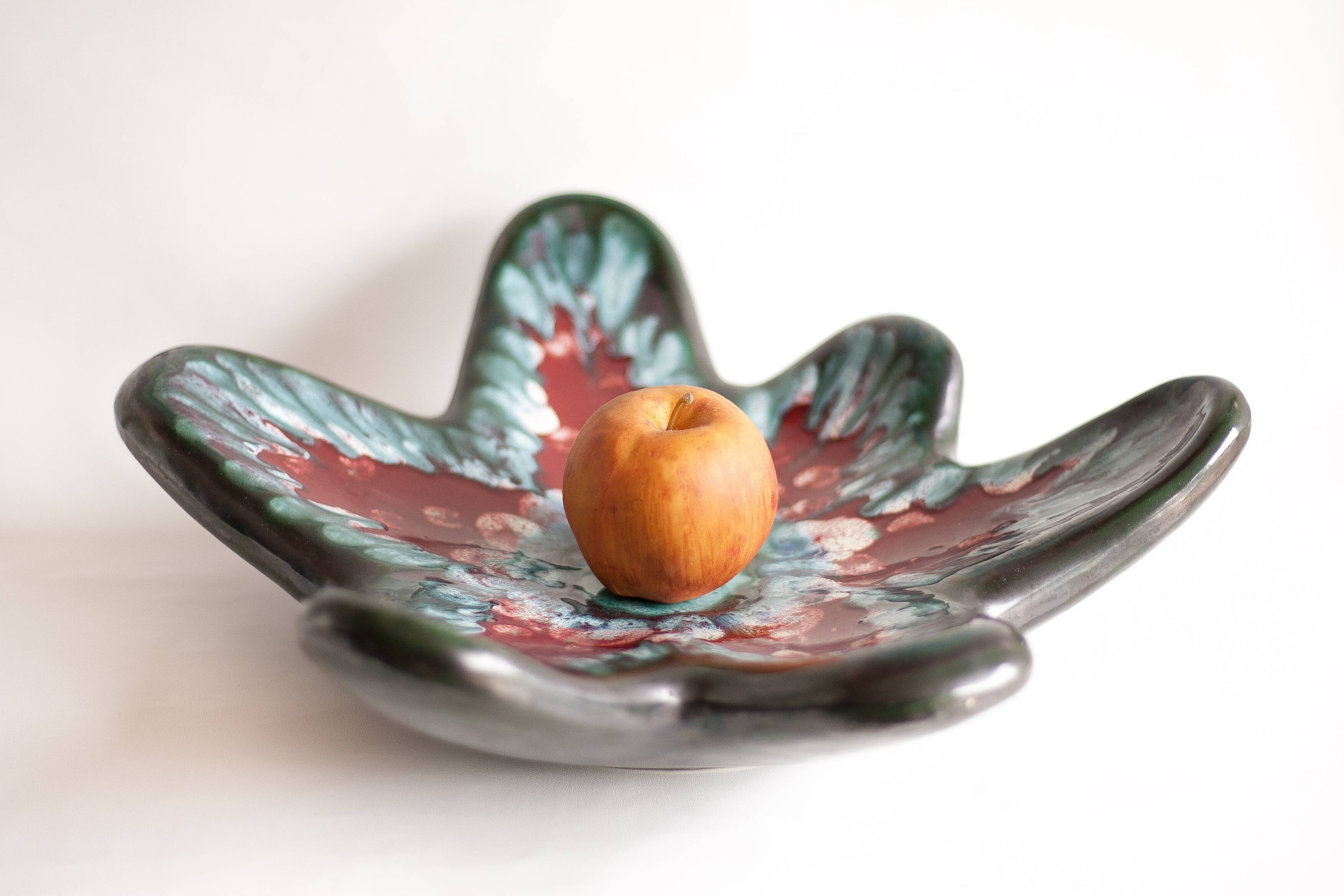 Flat ceramic Longwy Tourmalines, Made in France