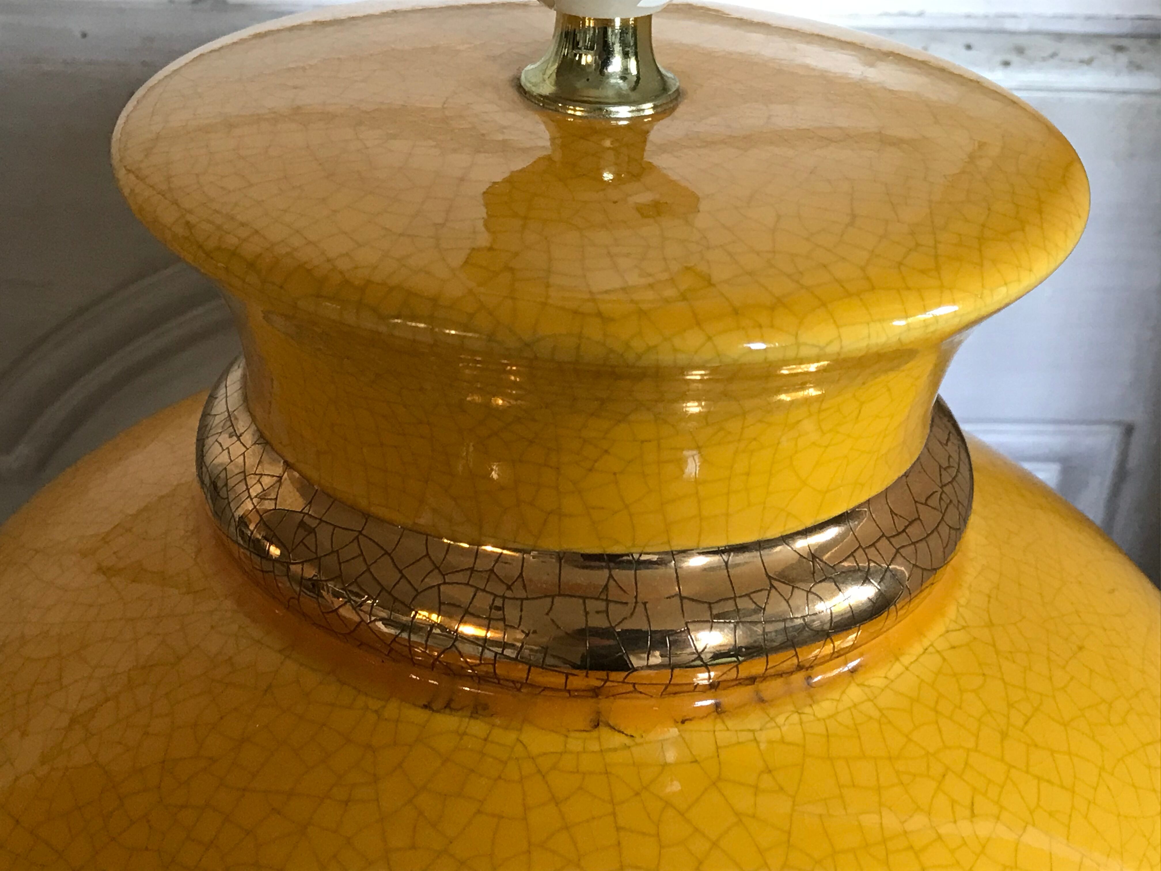 Vintage cracked ceramic lamp foot