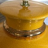 Vintage cracked ceramic lamp foot