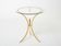 Golden iron and glass pedestal table by Roger Thibier 1960