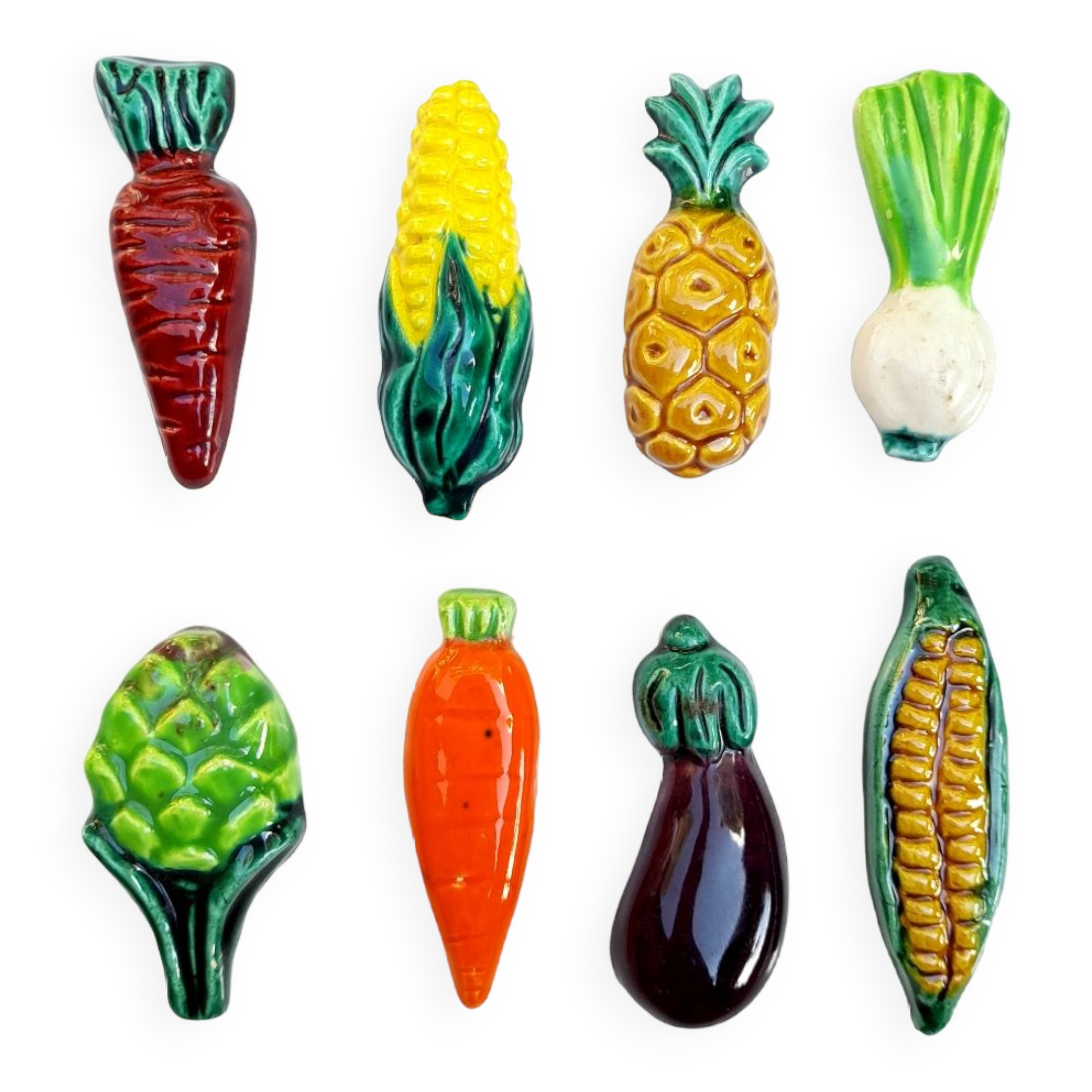Set of 8 covered rests vegetables Vallauris