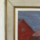 Vintage village landscape painting – Oil on canvas signed – 1960s-70s