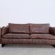 Mid-century patchwork leather sofa in the style of De Sede, 1970s