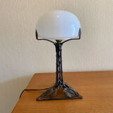 Art Deco lamp with twisted leaves