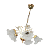 Lustre ceiling lamp design flowers of the 70s