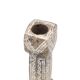 Moroccan candle holder in carved beige stone, 1970s