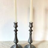 Tin candlesticks