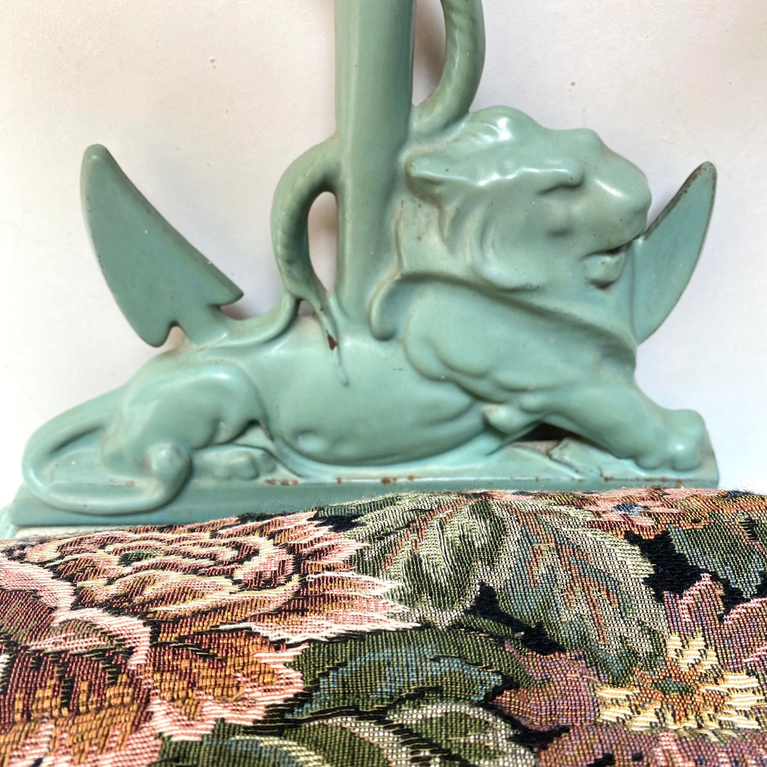 Enameled cast iron umbrella stand from the early 20th century