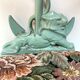 Enameled cast iron umbrella stand from the early 20th century
